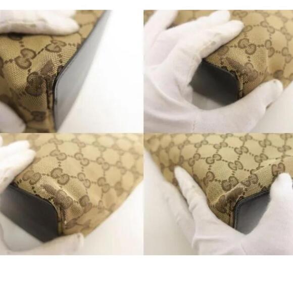 Gucci GG Web Canvas and Leather Tote Brown (GGXX089) - Picture 5 of 13